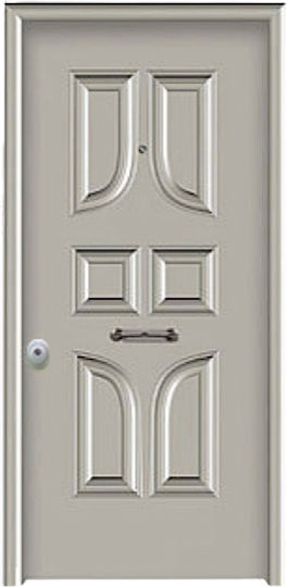 Armored Door Aluminum Cladding Pressed Design E.n.a 25 Kataskevastiki