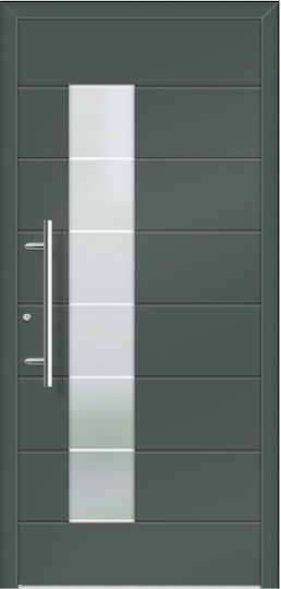 Ușă Blindată din Aluminiu Model Presat L 123 Kataskeyastiki Ușă Blindată din Aluminiu Model Presat L 123 Kataskeyastiki