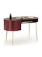 Topim Wooden Red Desk with Metal Legs 120x60x75.3cm