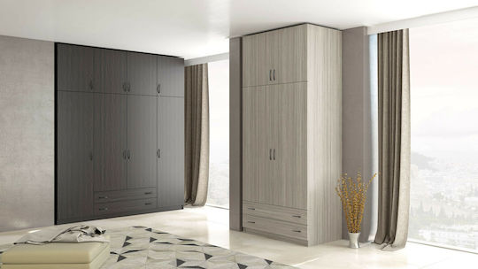 Dulap Patru Uși Cu Loft Culoare Wenge Melamină Dimensiuni 202x60x234