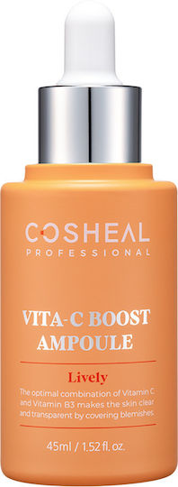 Cosheal Serum Ampulă Vita C-Boost Pentru Față cu Vitamina C și Niacinamidă pentru Strălucire 45ml