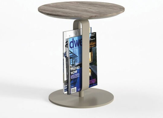 Τραπεζάκι-side Table Alfred Μπεζ Μέταλλο + Επιφάνεια Δρυς Ø45x49hcm-bontempi Τραπεζάκι-side Table Alfred Μπεζ Μέταλλο + Επιφάνεια Δρυς Ø45x49hcm-bontempi