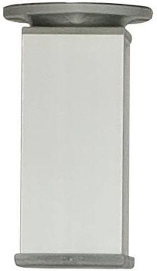Πόδι Ντουλαπιών Αλουμινίου Ματ 40x40mm Ύψους 6cm