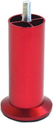 Jgs S.a R-7065 Μεταλλικό Πόδι Κυλινδρικό Κόκκινο Ύψος 12cm