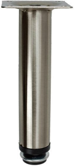 Furniture Leg Round Finetto Art.30721 Φ-30mm Nickel Satin 220-30721#10ns 100mm