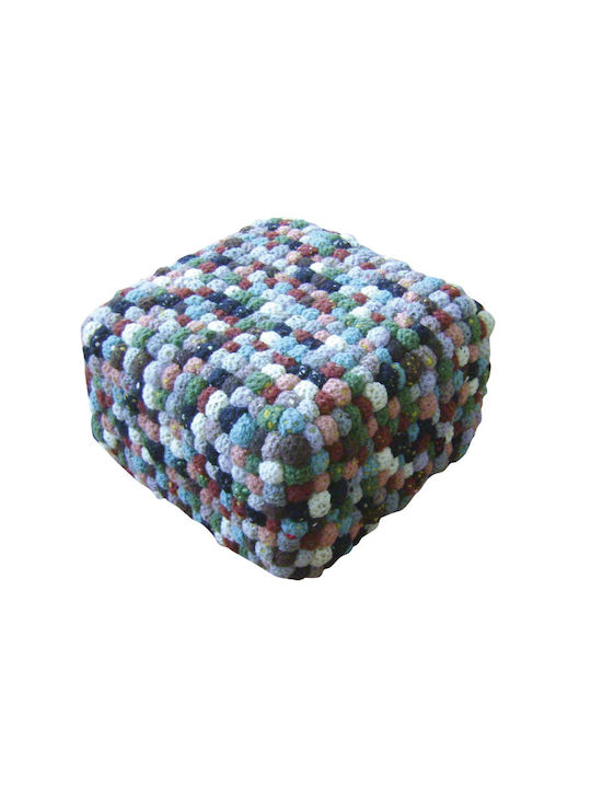 Pouf Stool Bean Bag Chairs & Poofs Jgs S.a Gray Brown Green Crotia 2 Balls Rug Stool-043 45x45x35cm