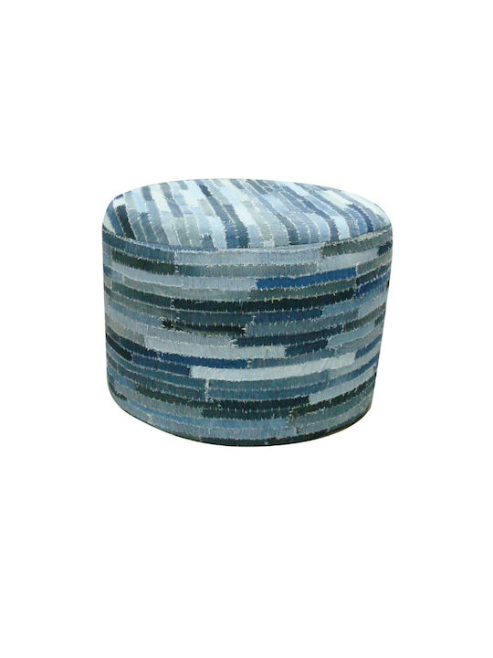 Pouf Σκαμπο Πουφ Jgs S.a Ανοιχτό Μπλε Kb-240 Round Stool Stool-033 60χ60χ40cm