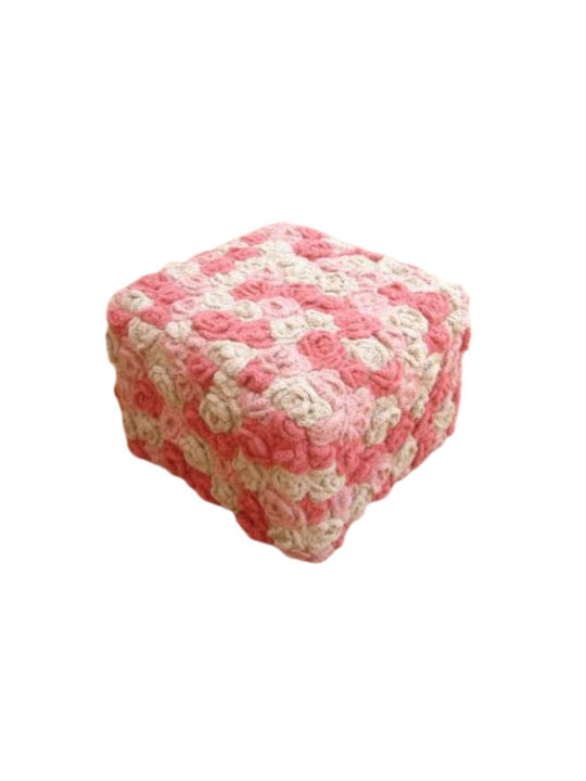 Пуф За Табуретка Пуф Jgs S.a Розов Vj-79 Stool-011 45x45x30см