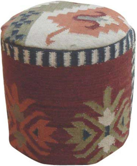 Pouf Scaun Fotolii Puf Jgs S.a Multicolor Klim Patchwork Stool-207 Ø35cm