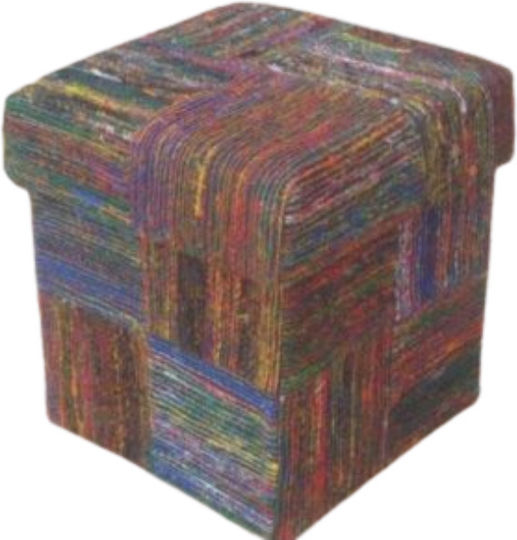Пуф Табуретка Пуф Jgs S.a Многоцветен Съхранение Silk Lane Stool-162 45x45x45см
