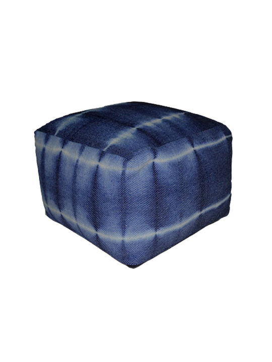 Pouf Σκαμπο Πουφ Jgs S.a Indigo Ronaldo Stool-263 55x55x35cm