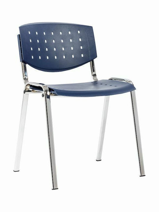 Visitor Chair Taurus Pc Layer Chrome Frame Blue...