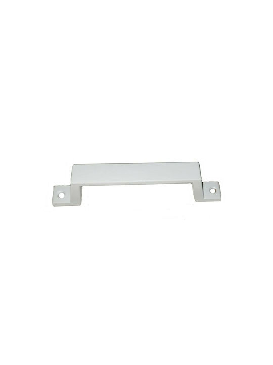 Aluminum Flush Handle White 14cm Hole Centers 12.5cm Opening 8.3cm