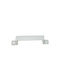 Aluminum Flush Handle White 14cm Hole Centers 12.5cm Opening 8.3cm