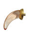 Italienischer Möbelknopf Steel-nova 7008-oro1 Murano Kristall Maße 20×20×35 Mm