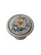 Knob Giusti Porcelain Green Flower Old Silver 30mm 233-07ρ011215g