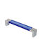 Mâner Marm Albastru Azul Bază Nichel Mat 96mm