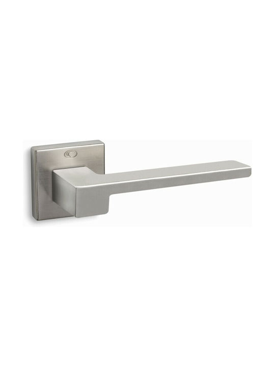 Türgriff Convex 1535 Rosette Nickel Matt Badezimmer Paar