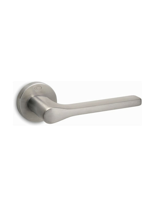 Convex 1515 Door Lever Rosette Matte Nickel Front Door Right Piece