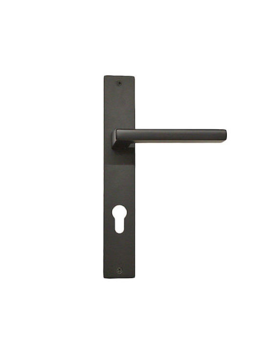 Convex 865 Mat Negru Buton Ușa Din Față Placă Stânga 85mm Bucată