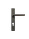 Convex 865 Matte Black Front Door Lever Plate Left 85mm Piece