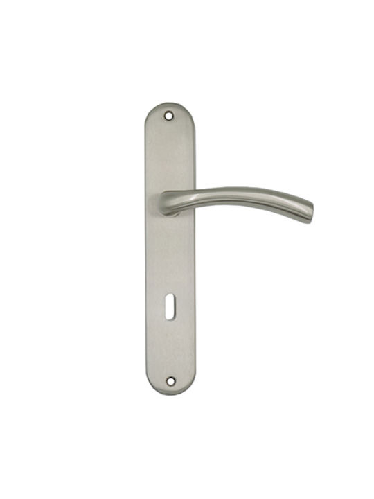 Door Lever Plate Dk1172 Deco Matt Nickel Pair Front Door