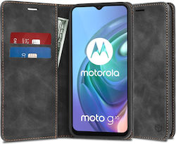 Case Motorola Moto G30 Moto G10 Moto G20 Skyddar Innovation Soft Wallet Premium Eco Leather Card Type Inner Wallet Black Set Sticker