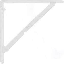 Metal Shelf Support Bracket Foldable White Pair...