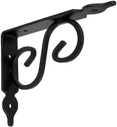 Rei 1477 Black Hammered Shelf Bracket 20 Cm