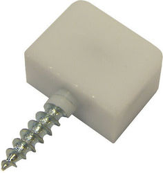 White Screw-On Shelf Pads 100pcs 21919