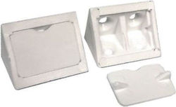 Plastic White Carpenter Shelf Brackets 20*20*33mm Cap 1 Piece Hardplast