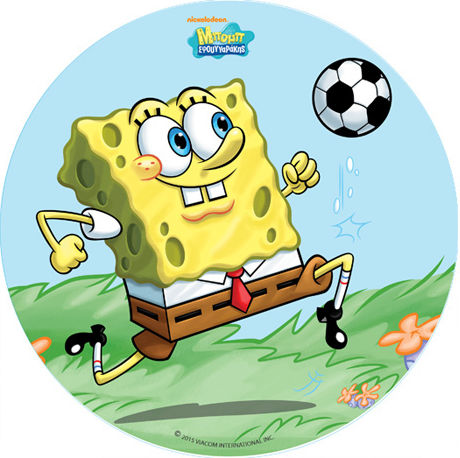 Kardasis Edible Sugar Sheet Sugar Paper SpongeBob Football