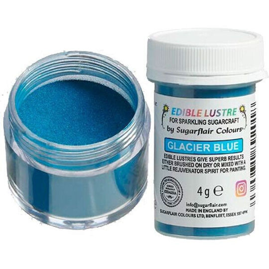 Ζαχαροπλαστικής Sugarflair Σκόνη Μπλε Glacier Blue Μεταλλικό 4gr