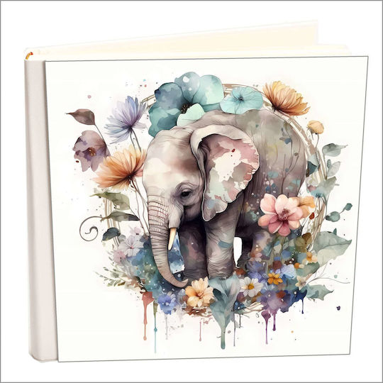 Албум Библиотечен Кожен My Album Love Elephant Албум с папка с корици 30x30см Кутия Албум 120 Страници