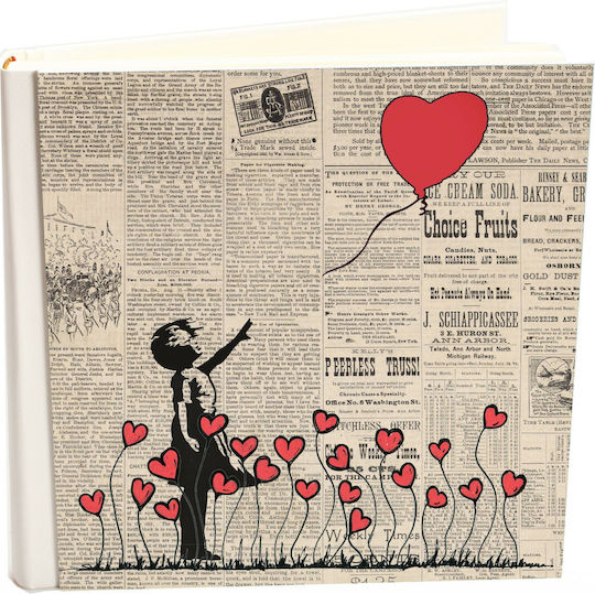 My Album Heart & Girl Newspaper Boho Style Rice Paper 30x30cm Album Box 60 Pages