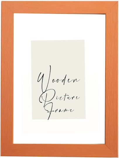 Fotorahmen Hölzernes Wand Fotografie Orange Reliefs Wasser des Holzes Glas Matt K29-11 Fotografie 40cmx60cm