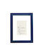 Wooden Wall Photo Frame Blue Embossed Wood Grain Matte Glass K29-98 Photo 20cmx30cm