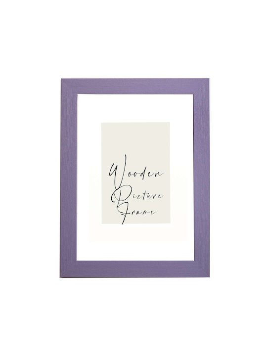 Wooden Wall Photo Frame Purple Embossed Wood Grain Acrylic Glass K29-95 Photo 60cmx80cm