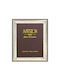 Hammered Photo Frame Coated Silver 925° Brown Wood 9x13