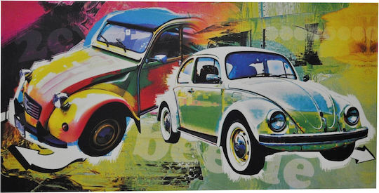 Gemälde Leinwand Autos Rot Grün Blau 100x50cm Pol L100501
