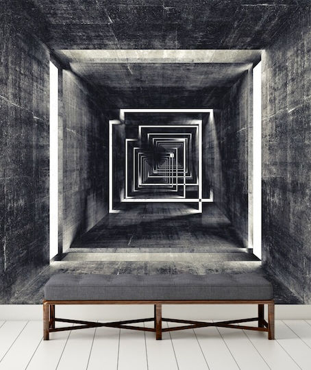 Fototapete Wand Beleuchtete Tunnel Selbstklebend Vinyl 135x270 cm