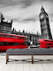 Fototapete Wand Wolkiges London Relief 450x270cm