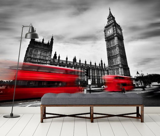 Fototapete Wand Wolkiges London Relief 450x270cm