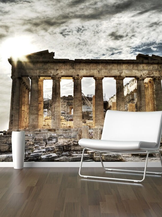 Photo Wallpaper Wall of the Parthenon Landmark Self-Adhesive Vinyl 300x270 Cm