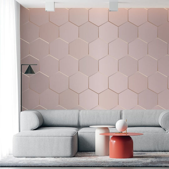 Photo Wallpaper Wall Hexagons Self-Adhesive Vinyl 400x270 Cm