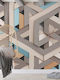 Tapet Geometric Lines Anaglyfi 450x270 Cm