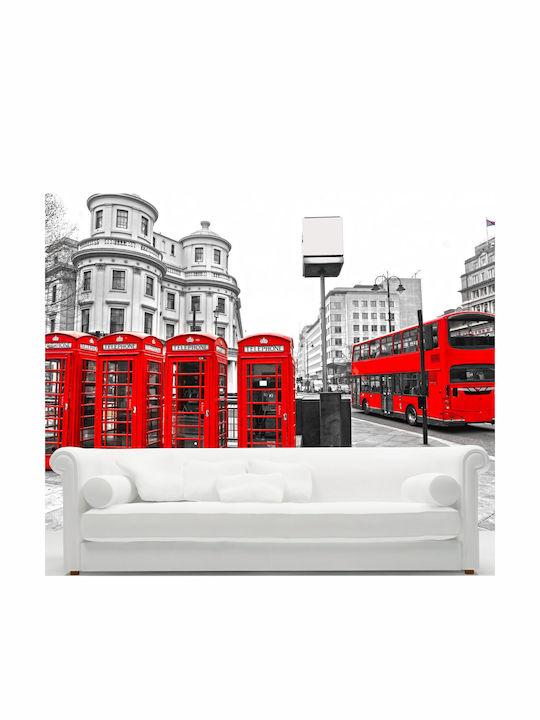 Wall Photo Wallpaper Telephone Booths London Self-Adhesive Vinyl 300x270cm