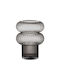 Grau Glas Vase 16,5x16,5x22,5cm