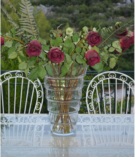Crystal Vase Stripes 44x33 Cm