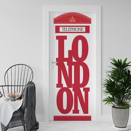 Wandsticker Tür London Telephone 100x220cm